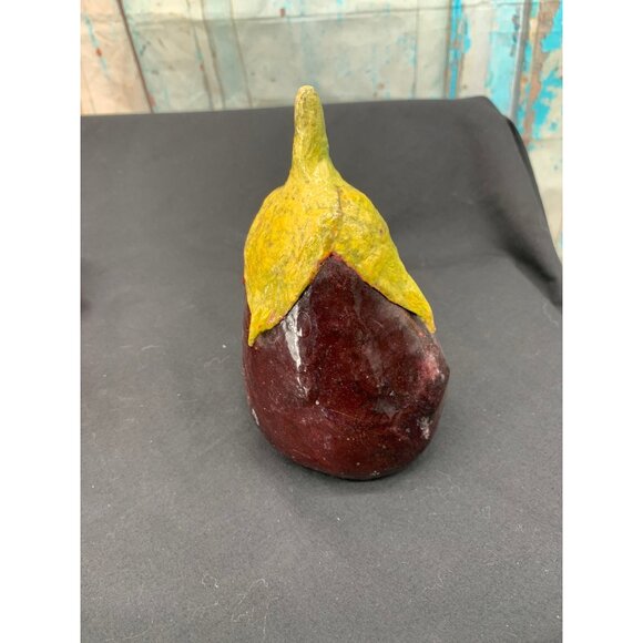 Vintage Handcrafted Paper Mache Fruit & Vegetable Set Of 8 Decorative Pieces Sta - Picture 7 of 10